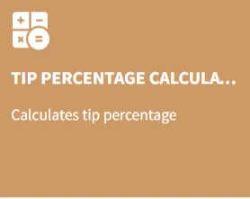usp of this tool This tip percentage calculator is the eventual tool that helps you figure out how much to tip and divide the bill.
