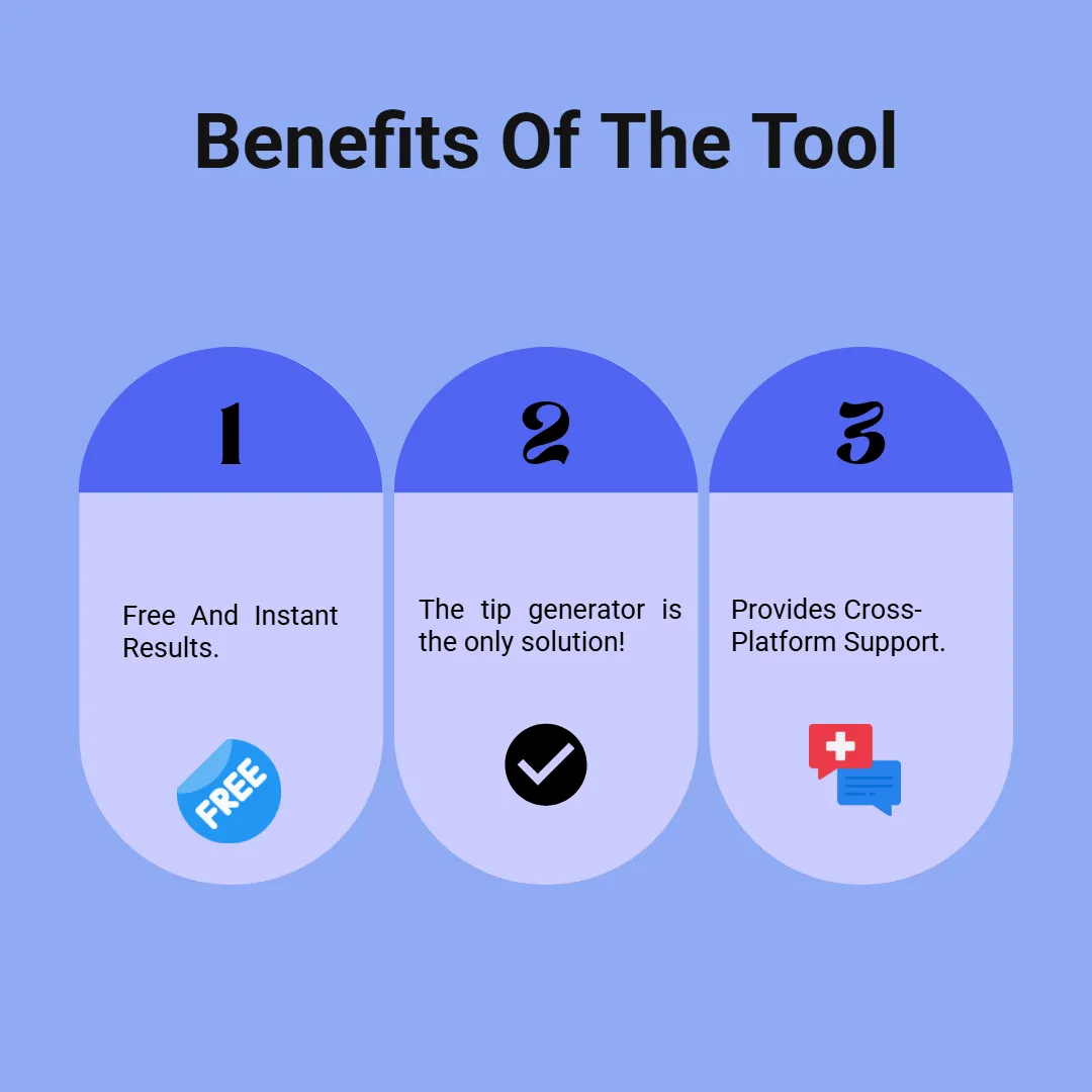 How to calculate tip on tip generator tool